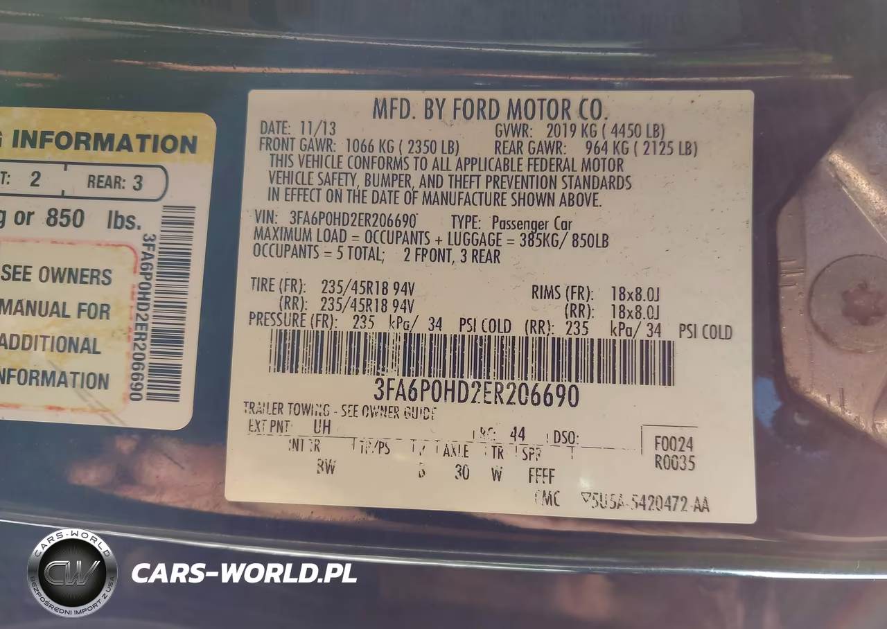 2014 Ford Fusion Se VIN:3FA6P0HD2ER206690 - 9