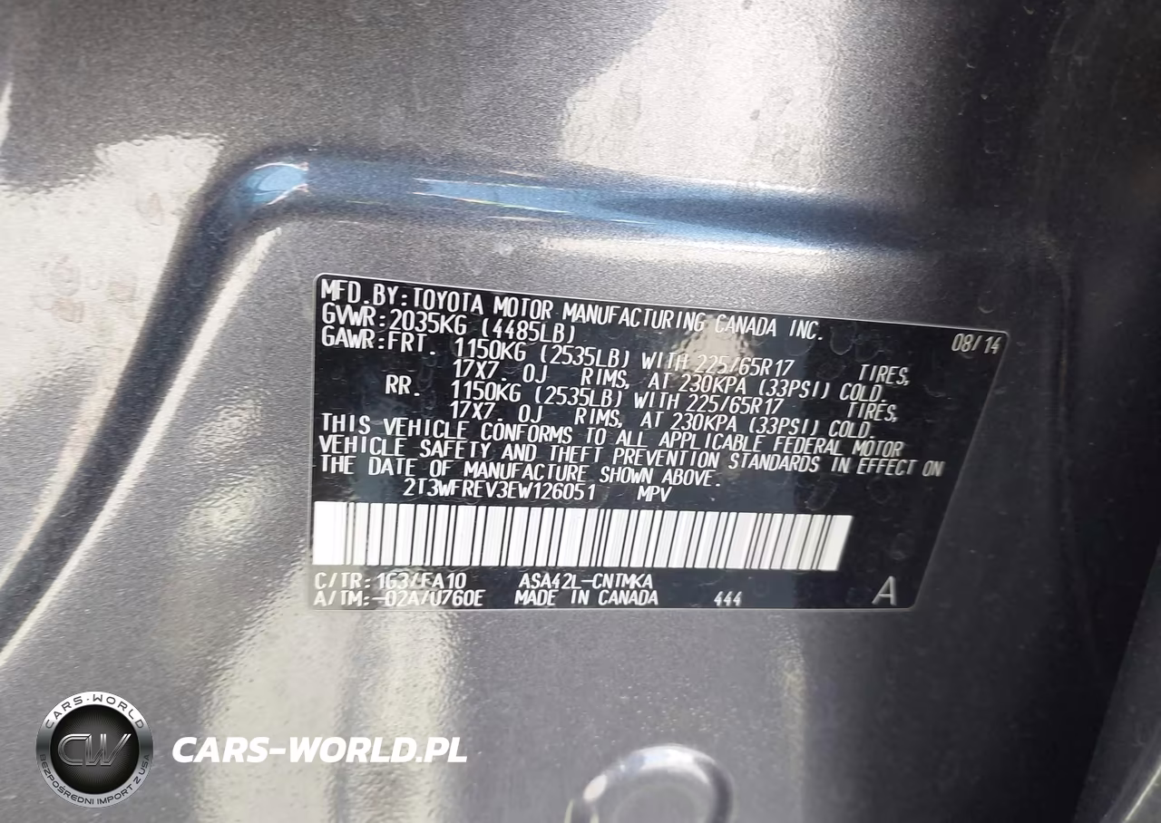 2014 Toyota Rav4 Xle VIN:2T3WFREV3EW126051 - 9