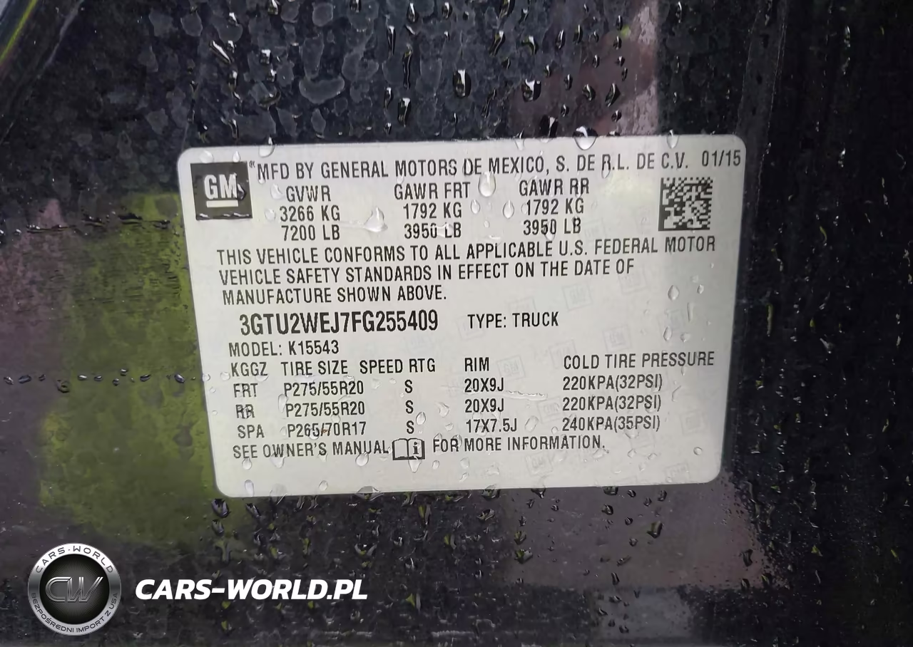 2015 GMC Sierra 1500 Denali VIN:3GTU2WEJ7FG255409 - 9