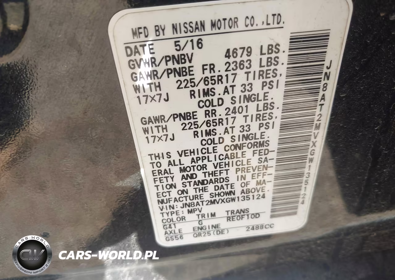 2016 Nissan Rogue S VIN:JN8AT2MVXGW135124 - 9