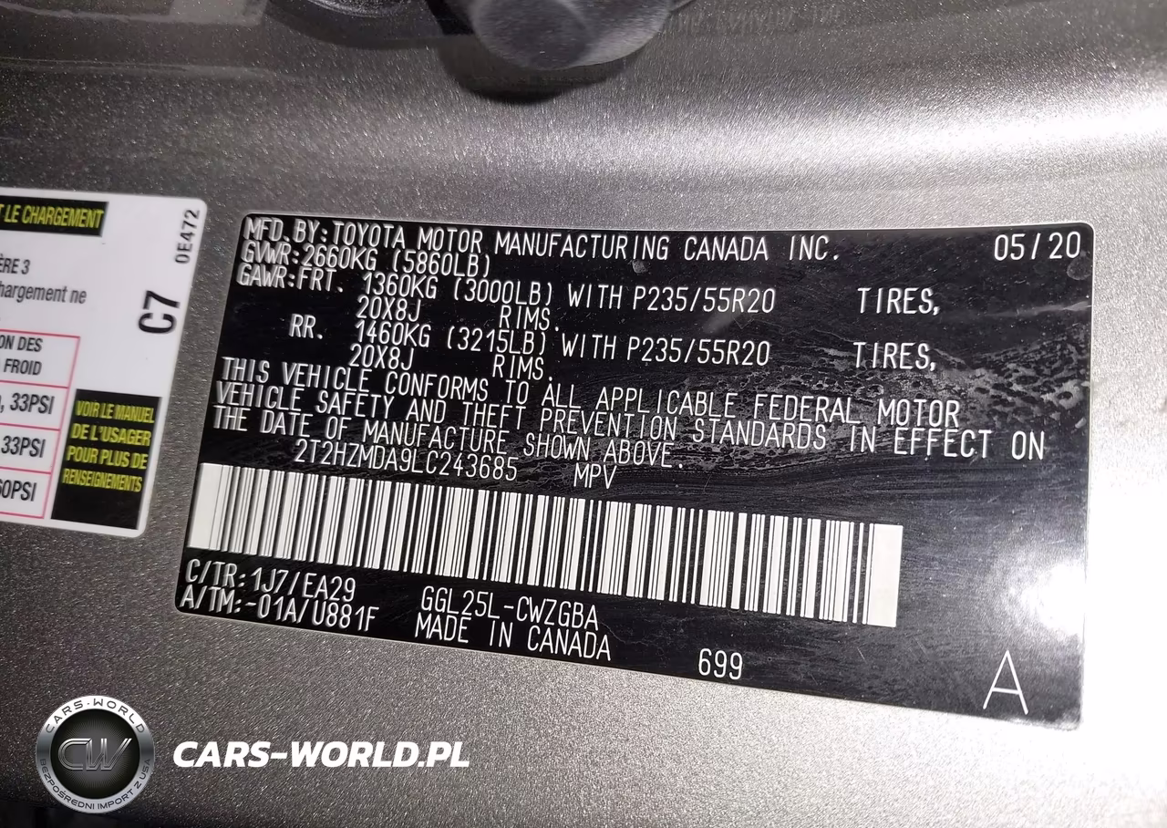 2020 Lexus Rx 350 VIN:2T2HZMDA9LC243685 - 9