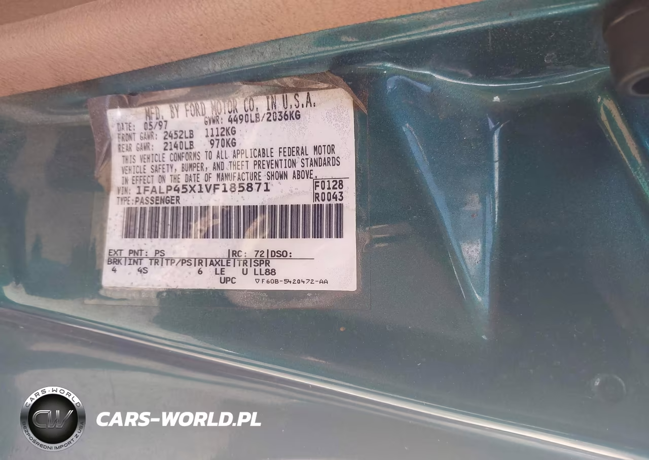 1997 Ford Mustang Gt VIN:1FALP45X1VF185871 - 9