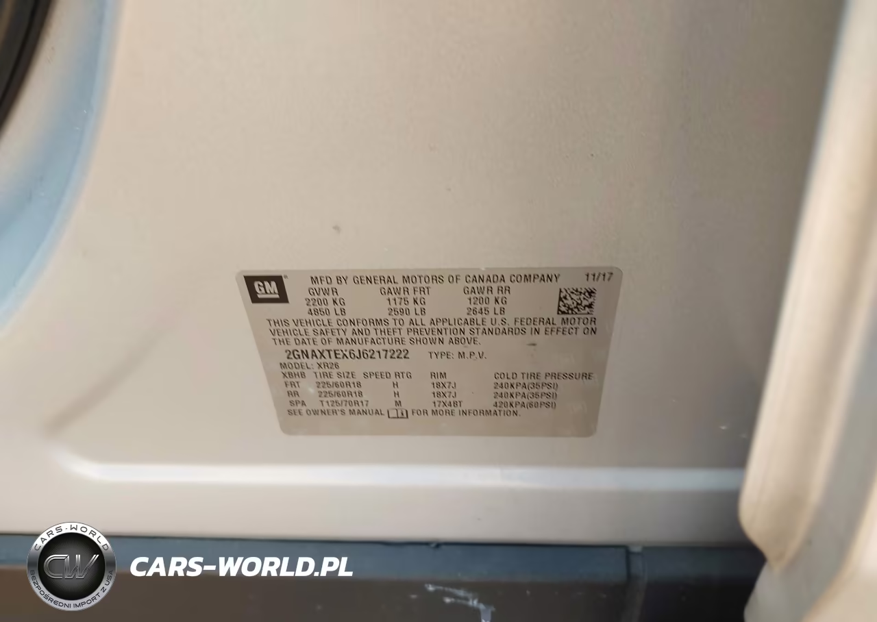 2018 Chevrolet Equinox Lt VIN:2GNAXTEX6J6217222 - 9