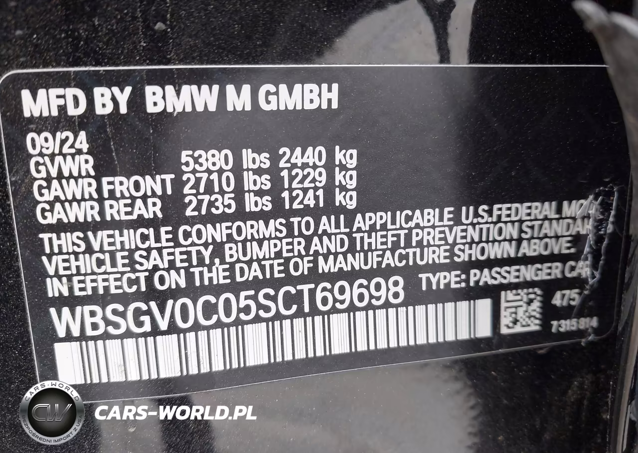 2025 BMW M8 Gran Coupe Competition VIN:WBSGV0C05SCT69698 - 9