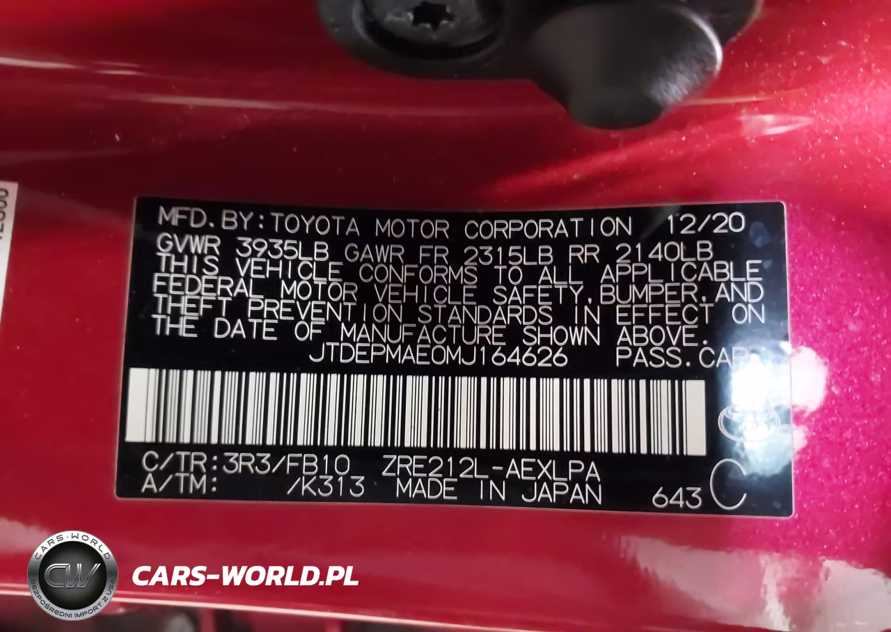 2021 Toyota Corolla Le VIN:JTDEPMAE0MJ164626 - 9