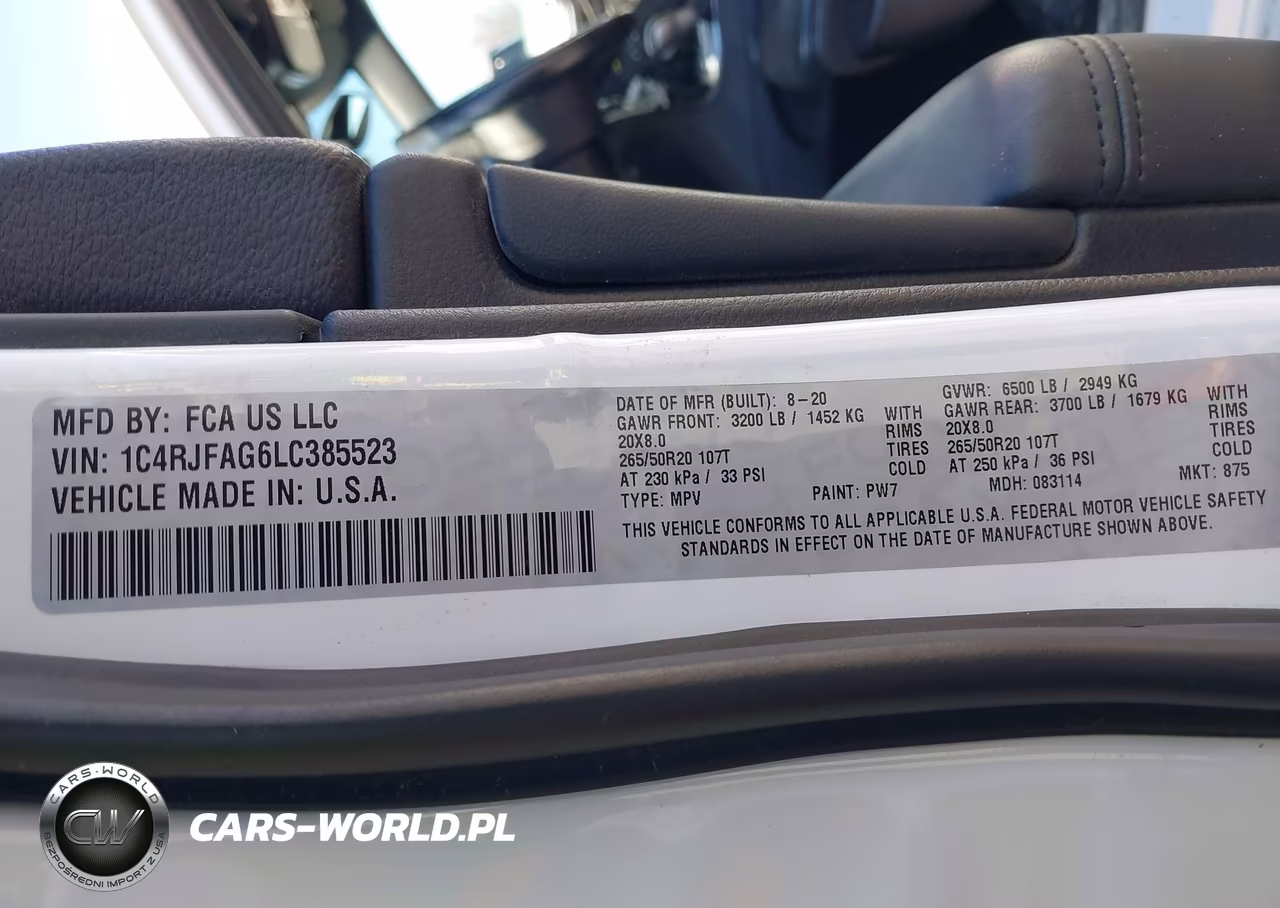 2020 Jeep Grand Cherokee Altitude 4X4 VIN:1C4RJFAG6LC385523 - 9