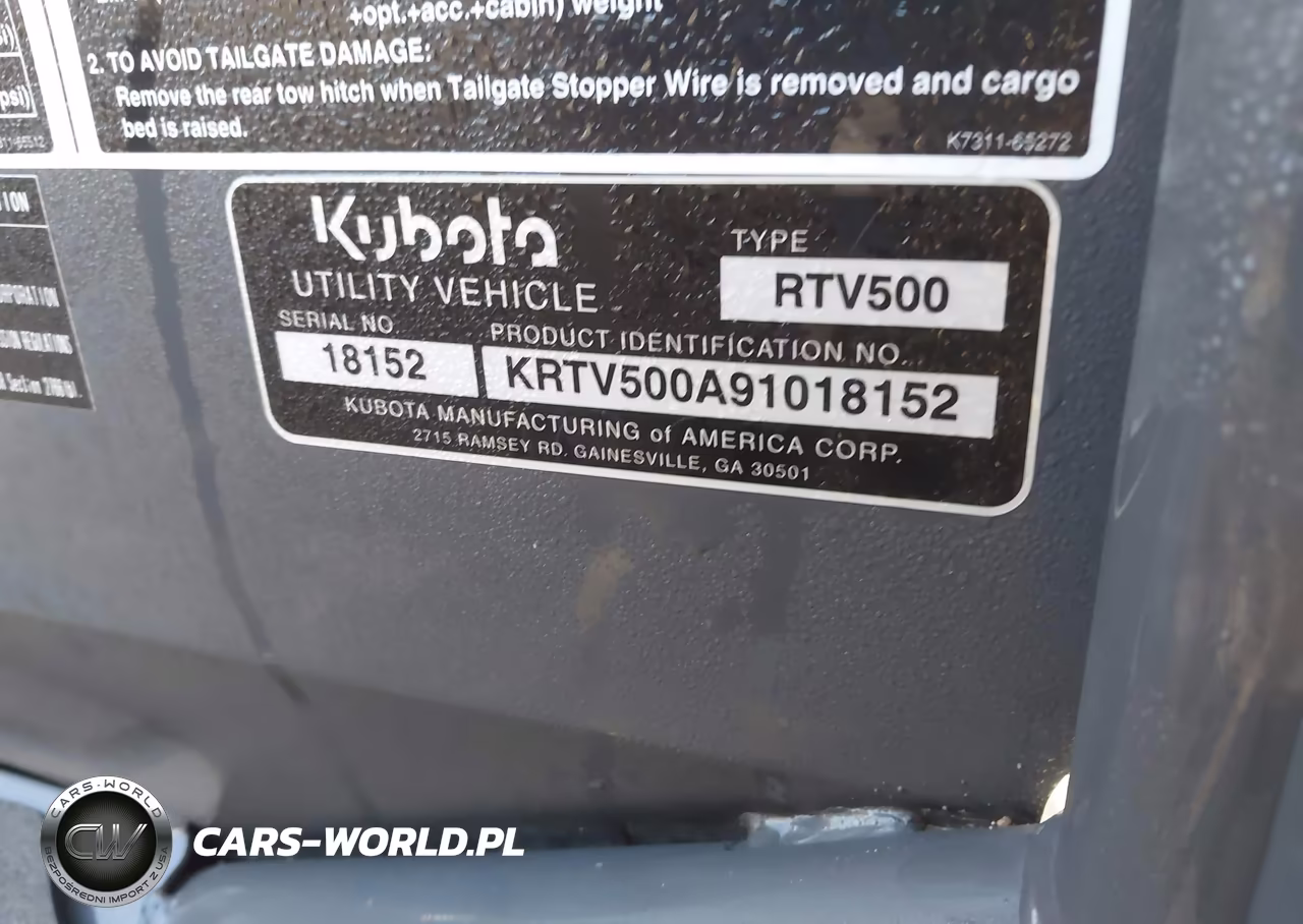 2008 Kubota Rtv-Xg850 VIN:KRTV500A91018152 - 10