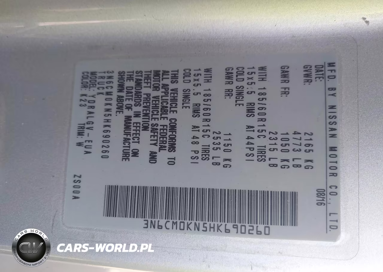 2017 Nissan Nv200 Sv VIN:3N6CM0KN5HK690260 - 9