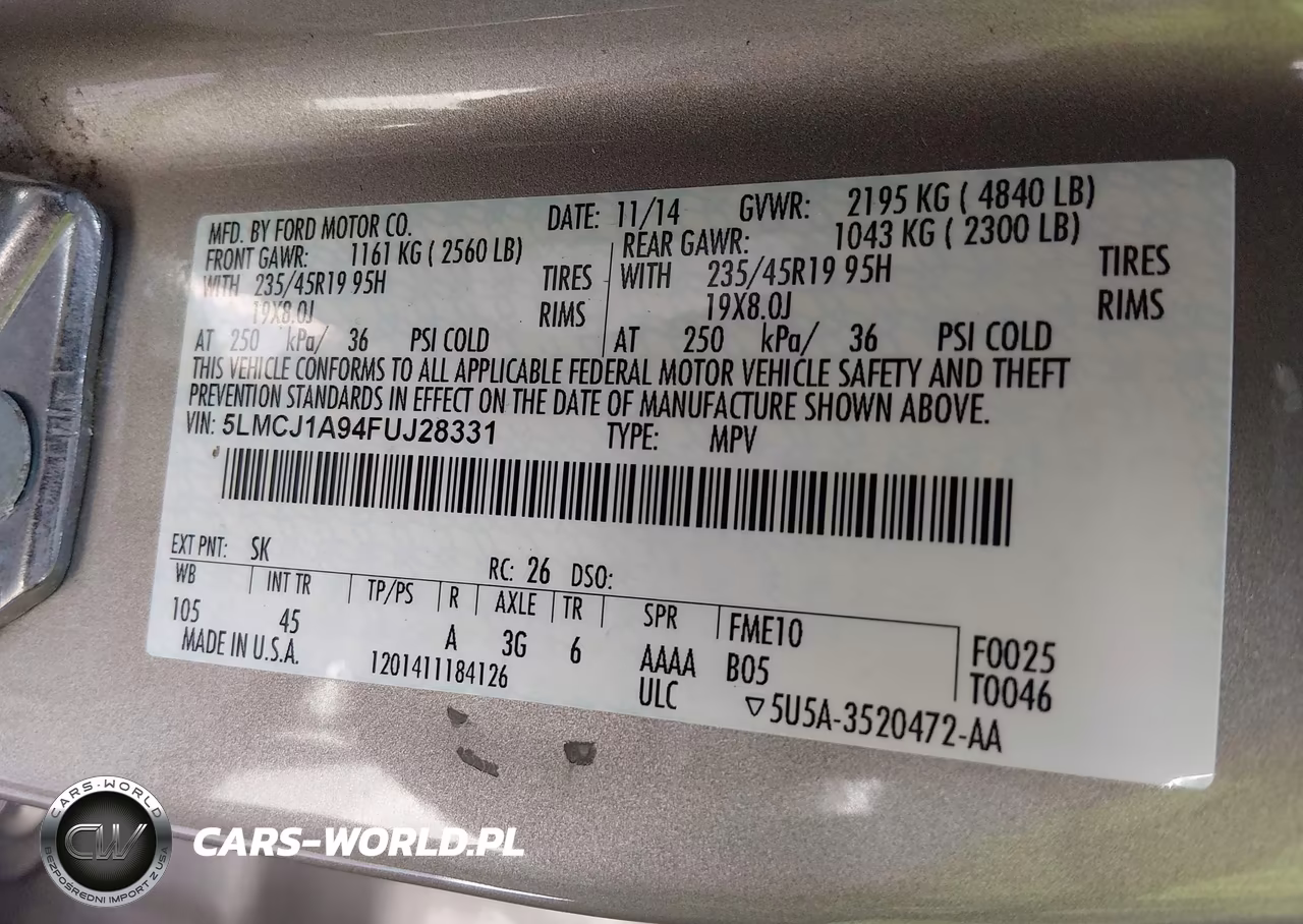 2015 Lincoln Mkc VIN:5LMCJ1A94FUJ28331 - 9