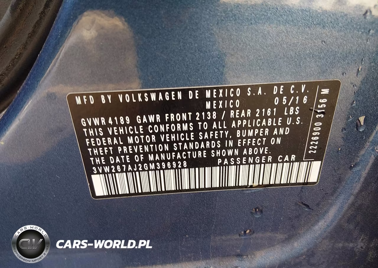 2016 Volkswagen Jetta 1.4T S VIN:3VW267AJ2GM396928 - 9