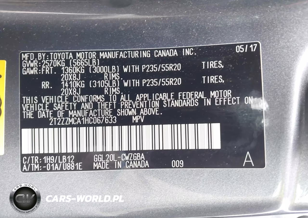 2017 Lexus Rx 350 VIN:2T2ZZMCA1HC067633 - 9