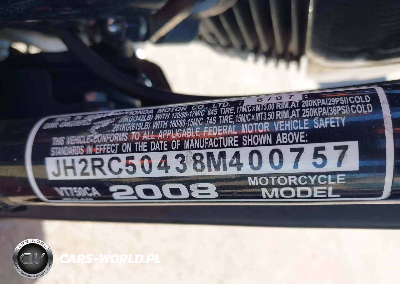 2008 Honda Vt750 Ca VIN:JH2RC50438M400757 - 10