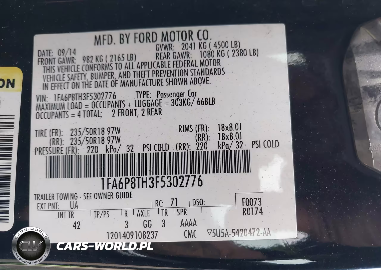2015 Ford Mustang Ecoboost VIN:1FA6P8TH3F5302776 - 9