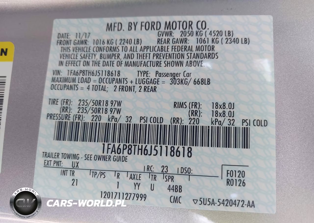 2018 Ford Mustang Ecoboost VIN:1FA6P8TH6J5118618 - 9