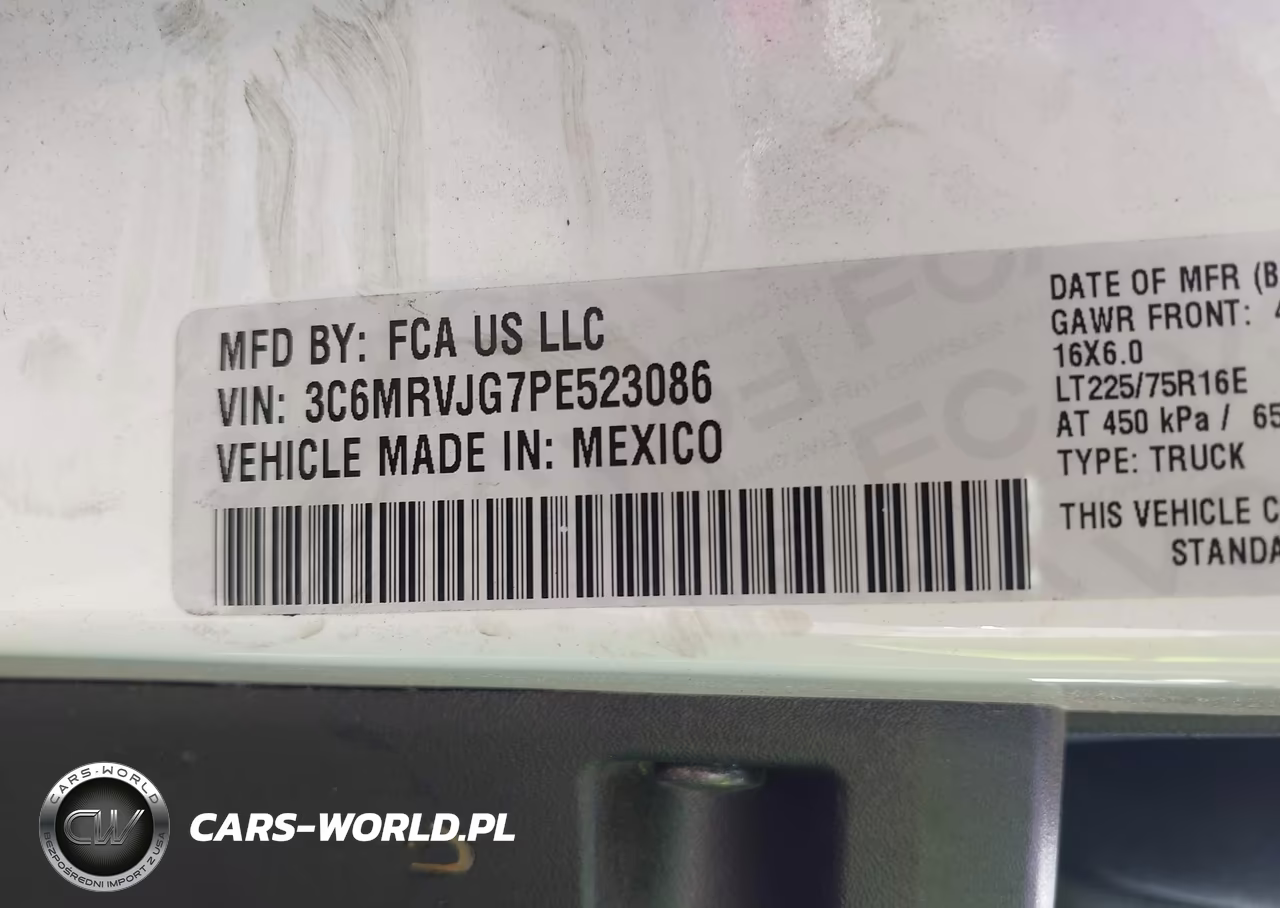 2023 Ram Promaster 3500 Cargo Van High Roof 159 Wb Ext VIN:3C6MRVJG7PE523086 - 9