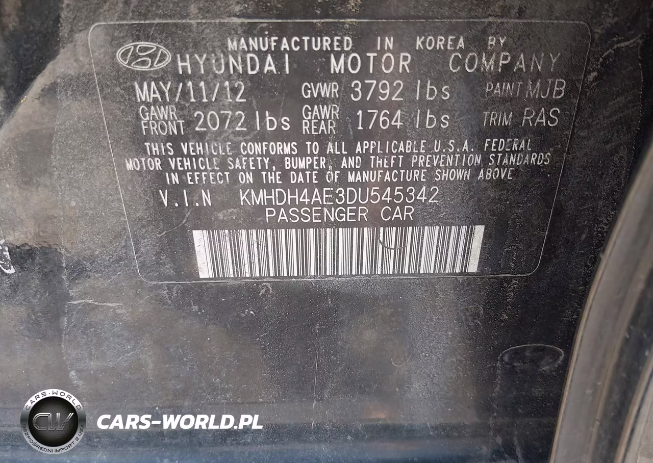 2013 Hyundai Elantra Gls-Limited VIN:KMHDH4AE3DU545342 - 9