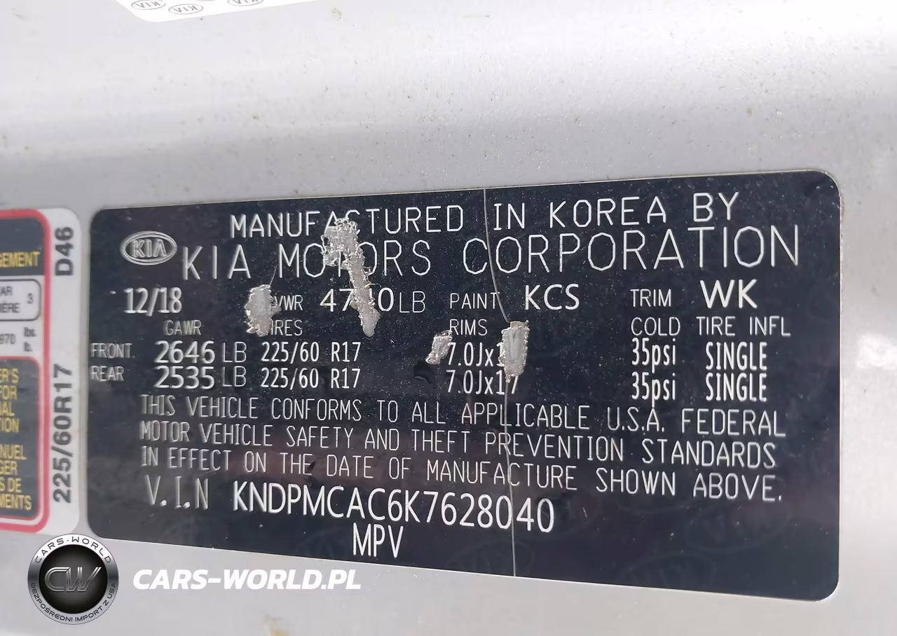 2019 Kia Sportage Lx VIN:KNDPMCAC6K7628040 - 9