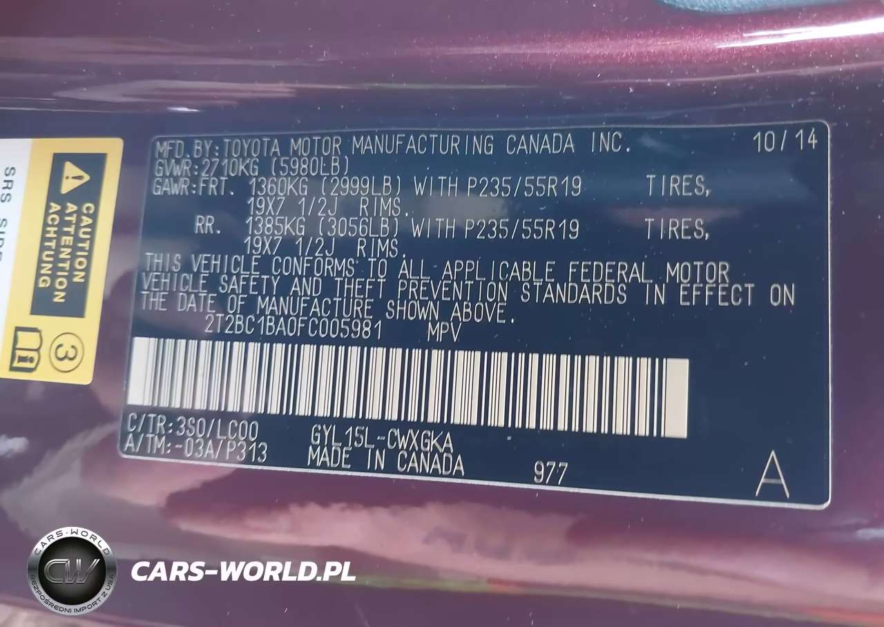 2015 Lexus Rx 450H VIN:2T2BC1BA0FC005981 - 9
