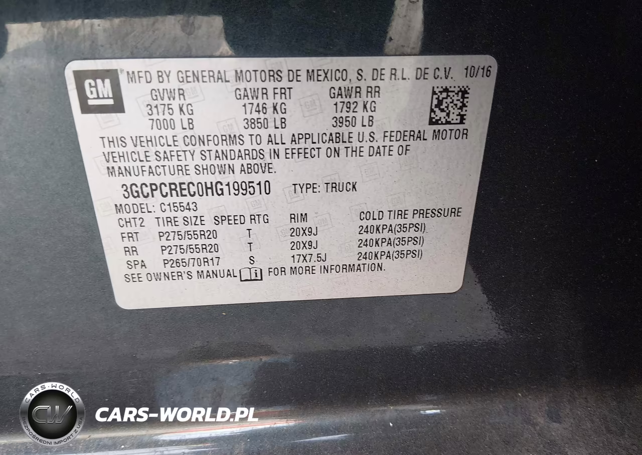 2017 Chevrolet Silverado 1500 1Lt VIN:3GCPCREC0HG199510 - 9