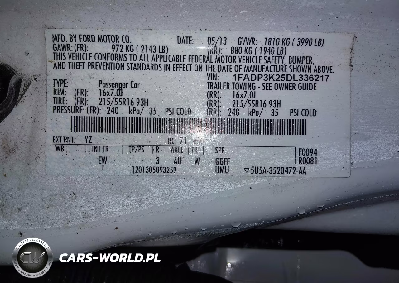 2013 Ford Focus Se VIN:1FADP3K25DL336217 - 9