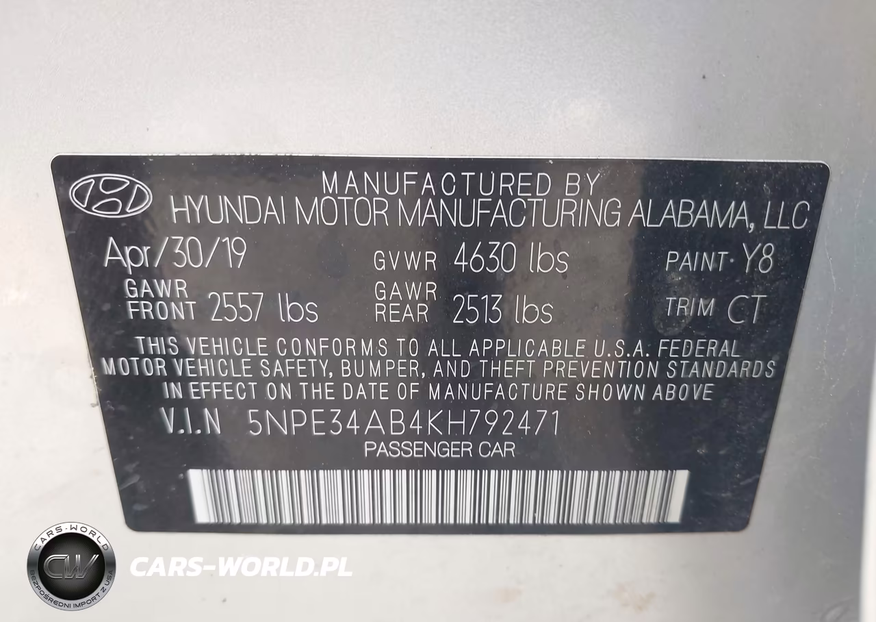 2019 Hyundai Sonata Limited 2.0T VIN:5NPE34AB4KH792471 - 9