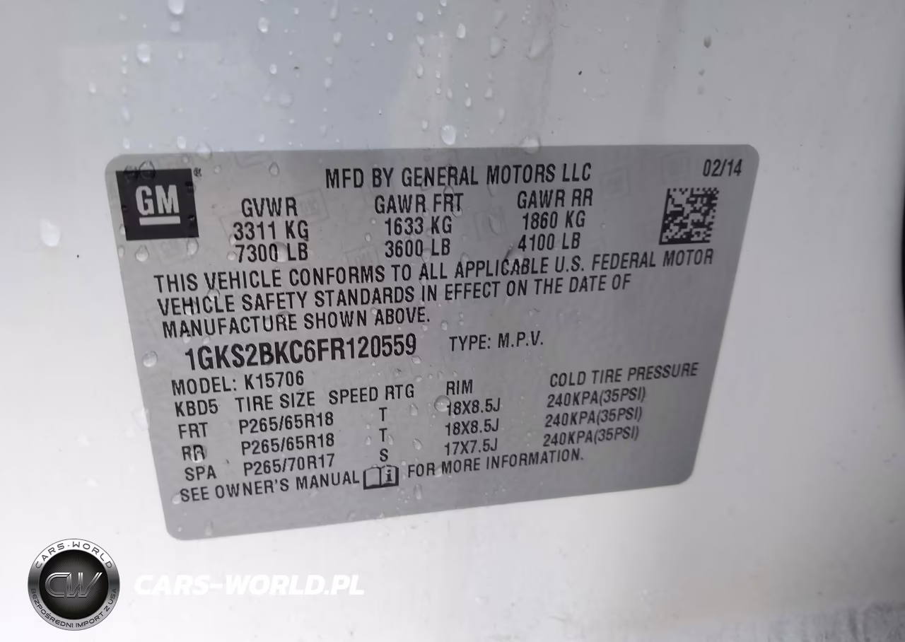 2015 GMC Yukon Slt VIN:1GKS2BKC6FR120559 - 9