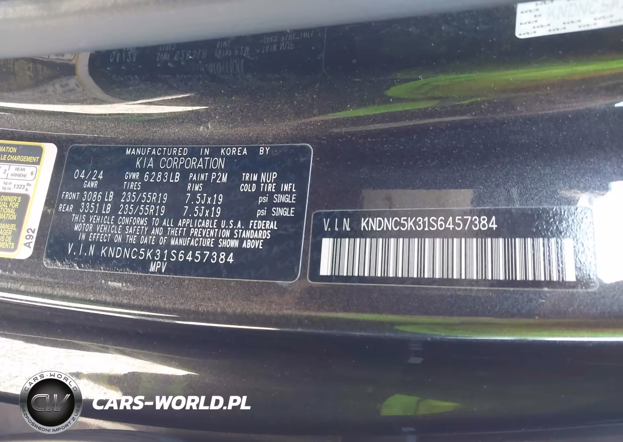 2025 Kia Carnival Mpv Ex VIN:KNDNC5K31S6457384 - 9