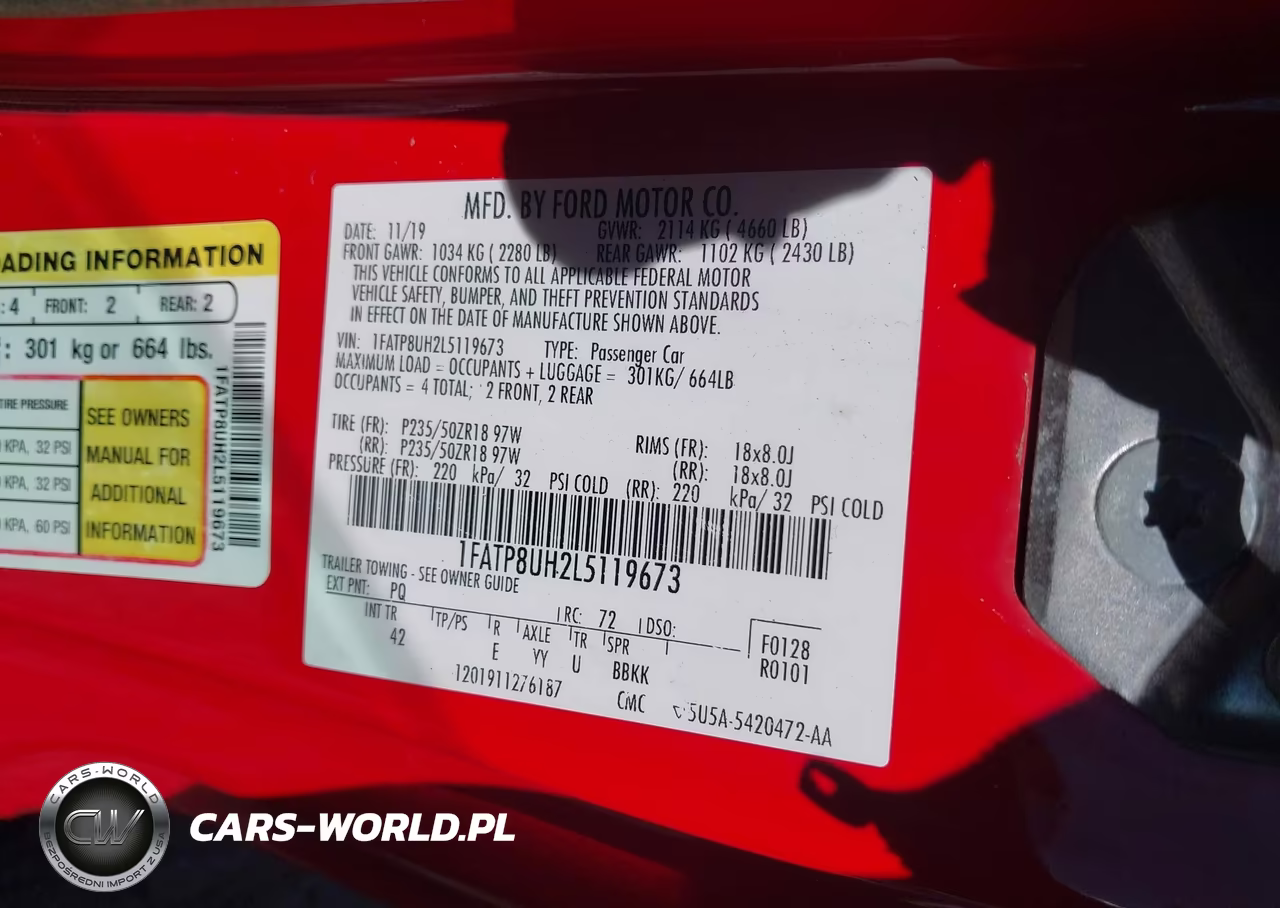 2020 Ford Mustang Ecoboost Premium VIN:1FATP8UH2L5119673 - 9