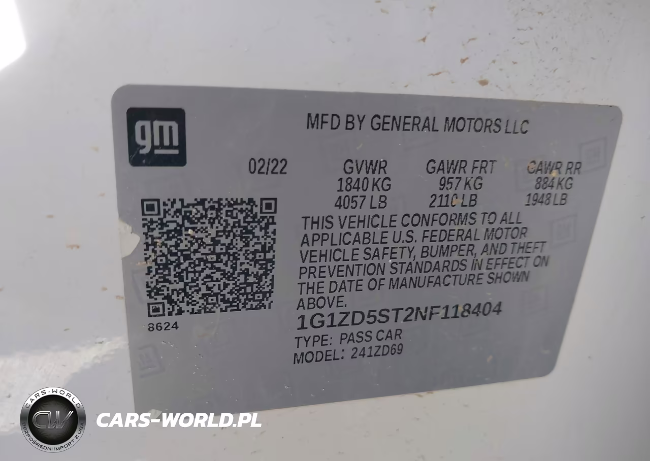 2022 Chevrolet Malibu Fwd Lt VIN:1G1ZD5ST2NF118404 - 9