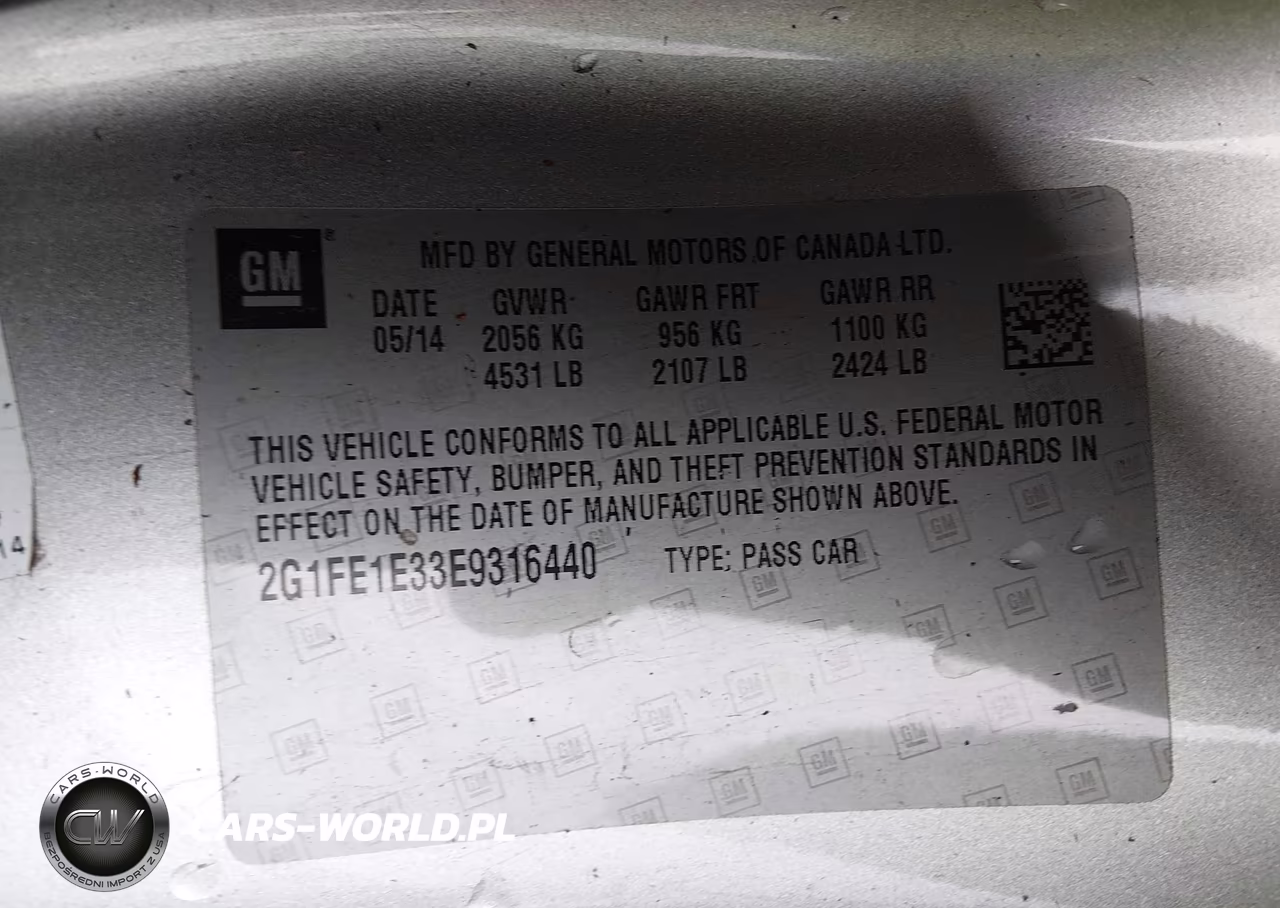 2014 Chevrolet Camaro 1Ls VIN:2G1FE1E33E9316440 - 9
