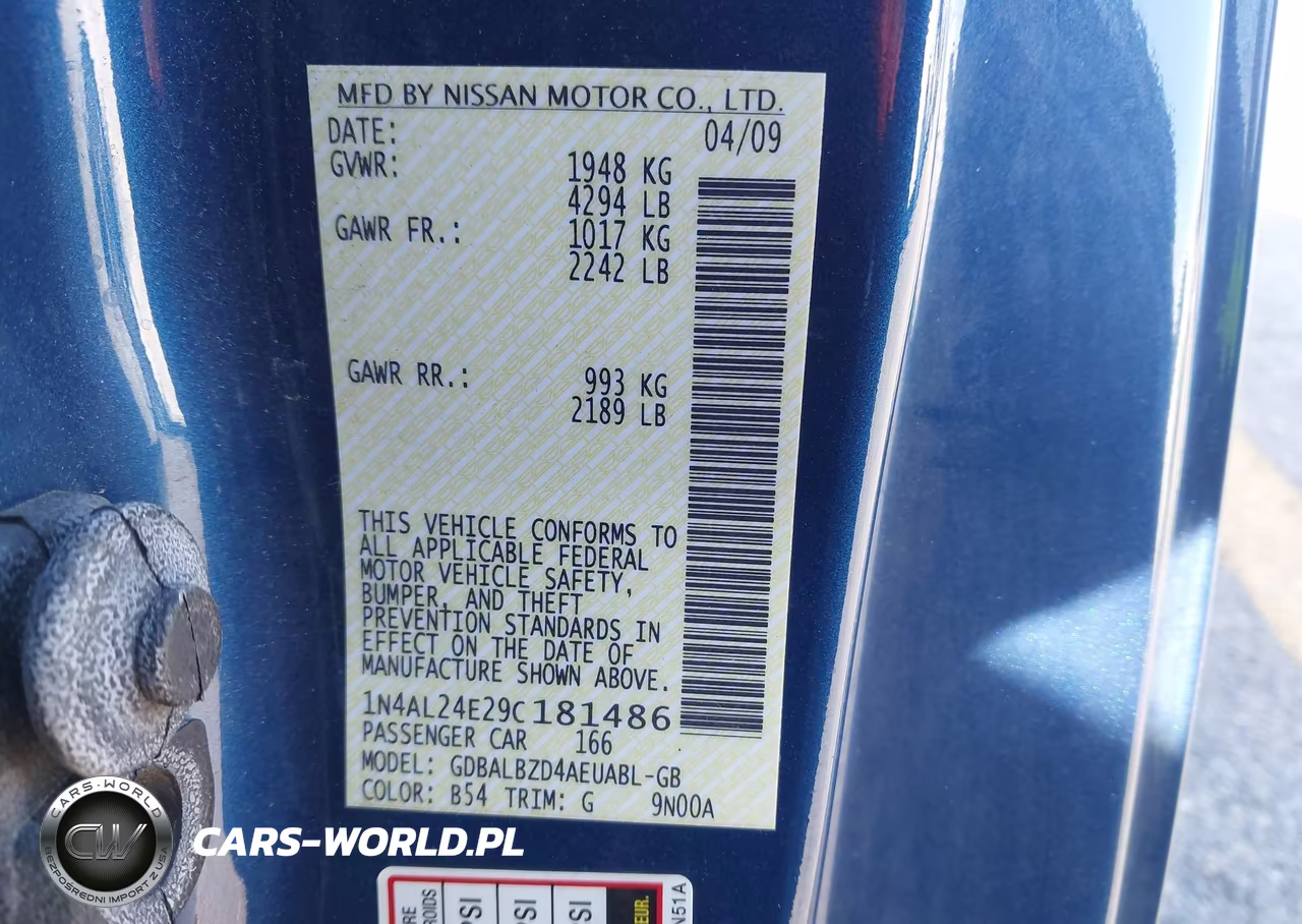 2009 Nissan Altima 2.5 S VIN:1N4AL24E29C181486 - 9