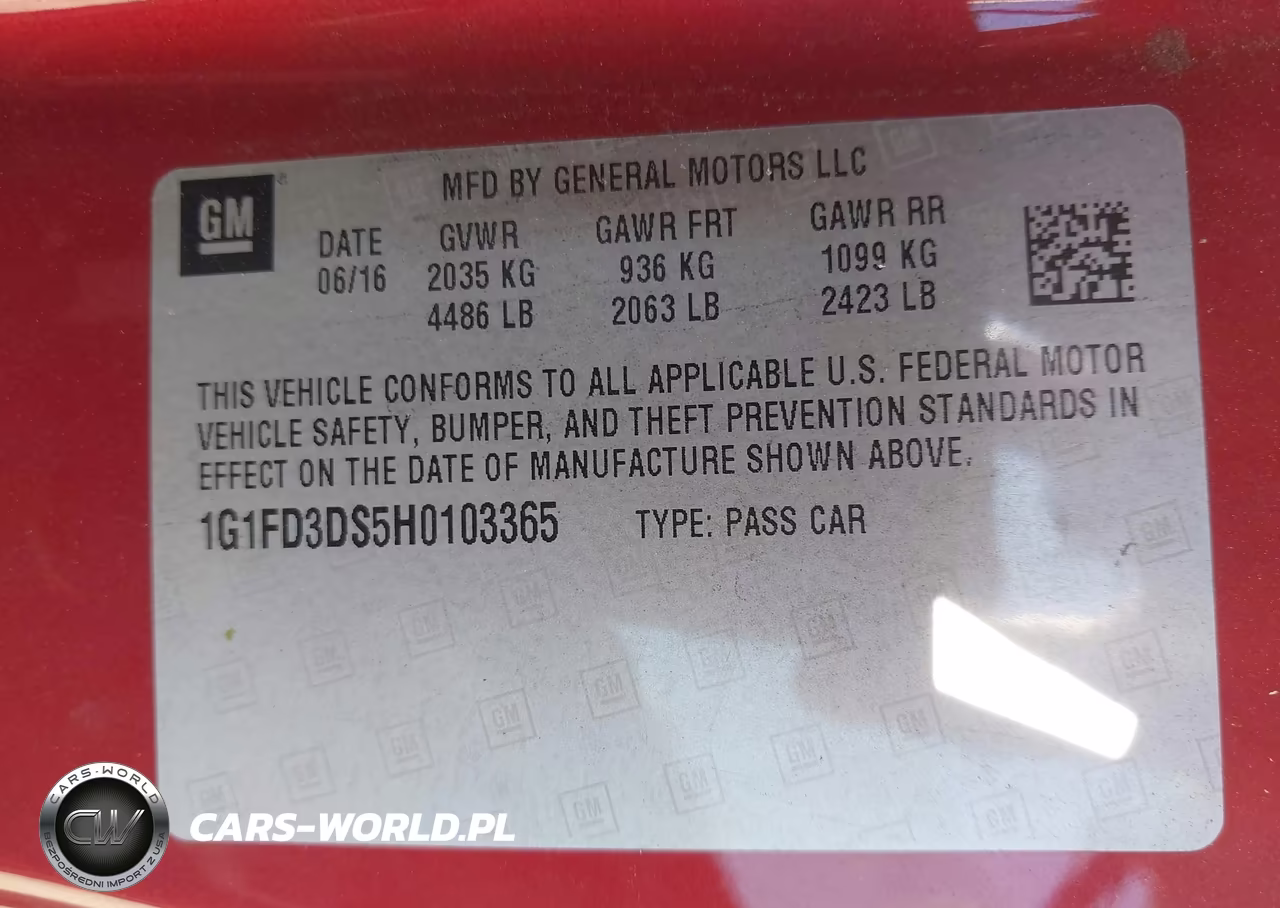 2017 Chevrolet Camaro 2Lt VIN:1G1FD3DS5H0103365 - 9