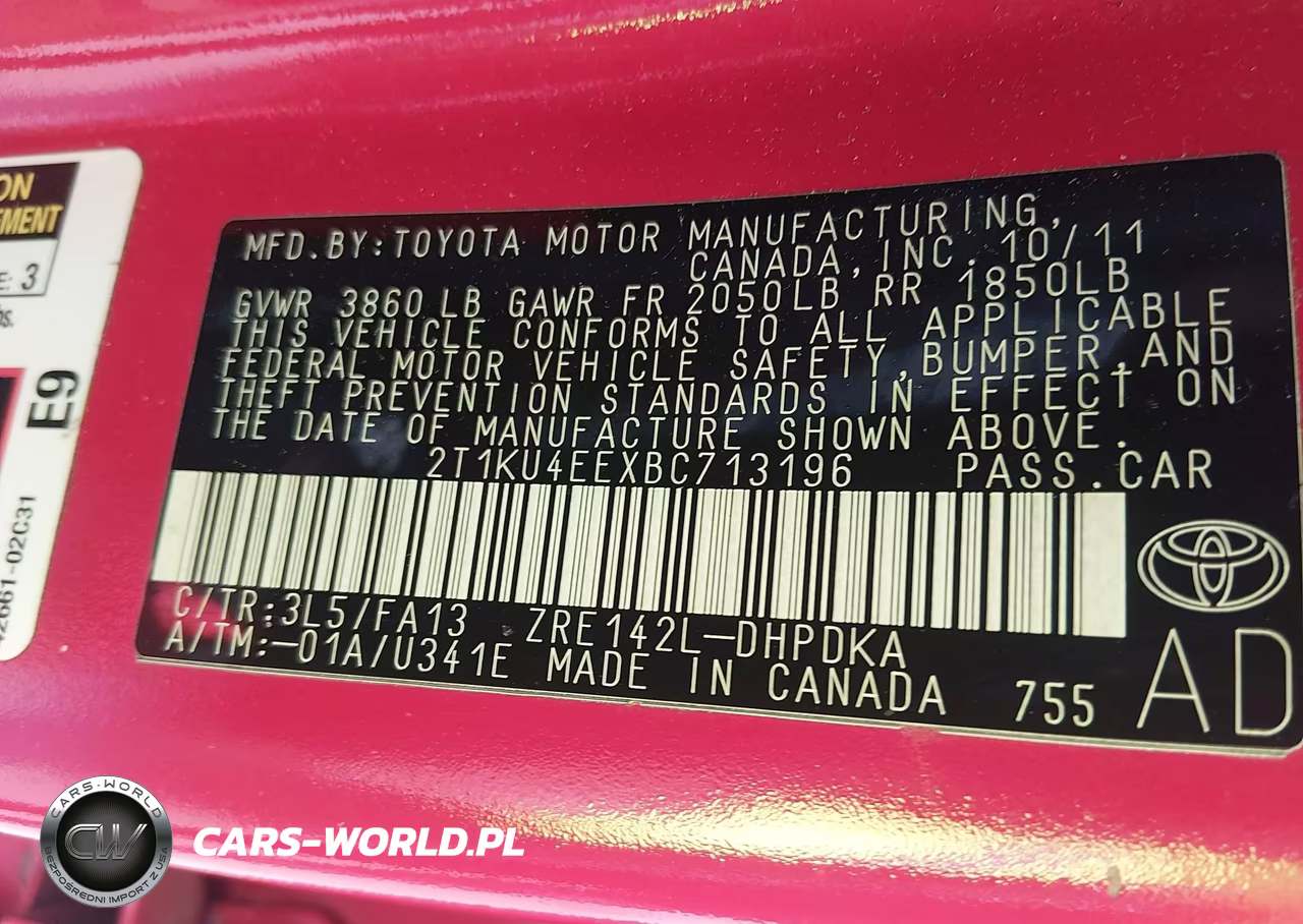 2011 Toyota Matrix VIN:2T1KU4EEXBC713196 - 9