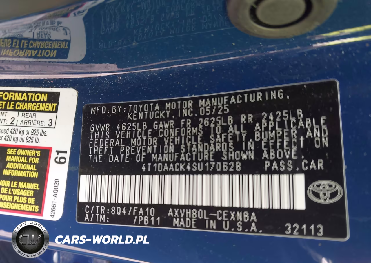 2025 Toyota Camry Le VIN:4T1DAACK4SU170628 - 9