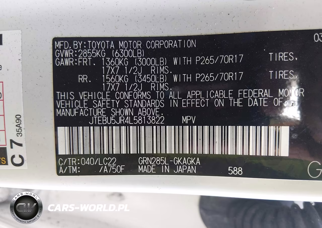 2020 Toyota 4Runner Trd Off Road Premium VIN:JTEBU5JR4L5813822 - 9