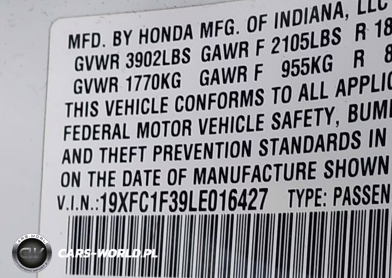2020 Honda Civic Ex VIN:19XFC1F39LE016427 - 9
