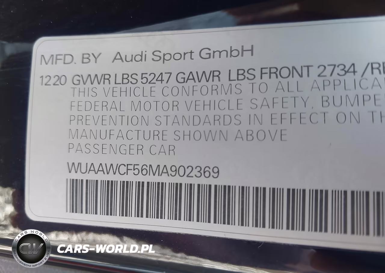 2021 Audi Rs 5 Sportback Tfsi Quattro Tiptronic VIN:WUAAWCF56MA902369 - 9
