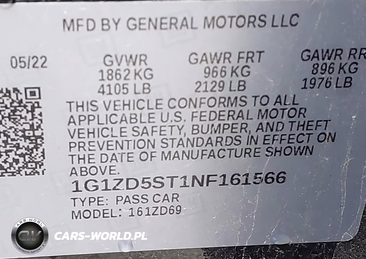 2022 Chevrolet Malibu Fwd Lt VIN:1G1ZD5ST1NF161566 - 9
