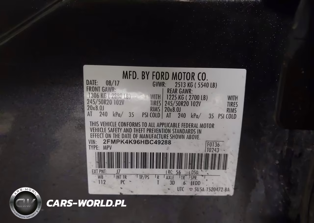 2017 Ford Edge Titanium VIN:2FMPK4K96HBC49288 - 9