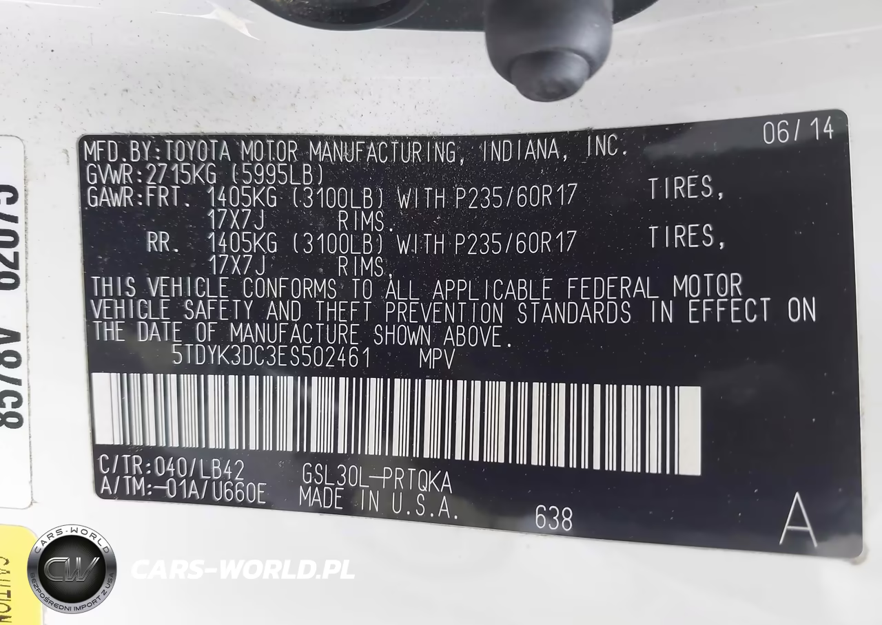 2014 Toyota Sienna Xle V6 8 Passenger VIN:5TDYK3DC3ES502461 - 9
