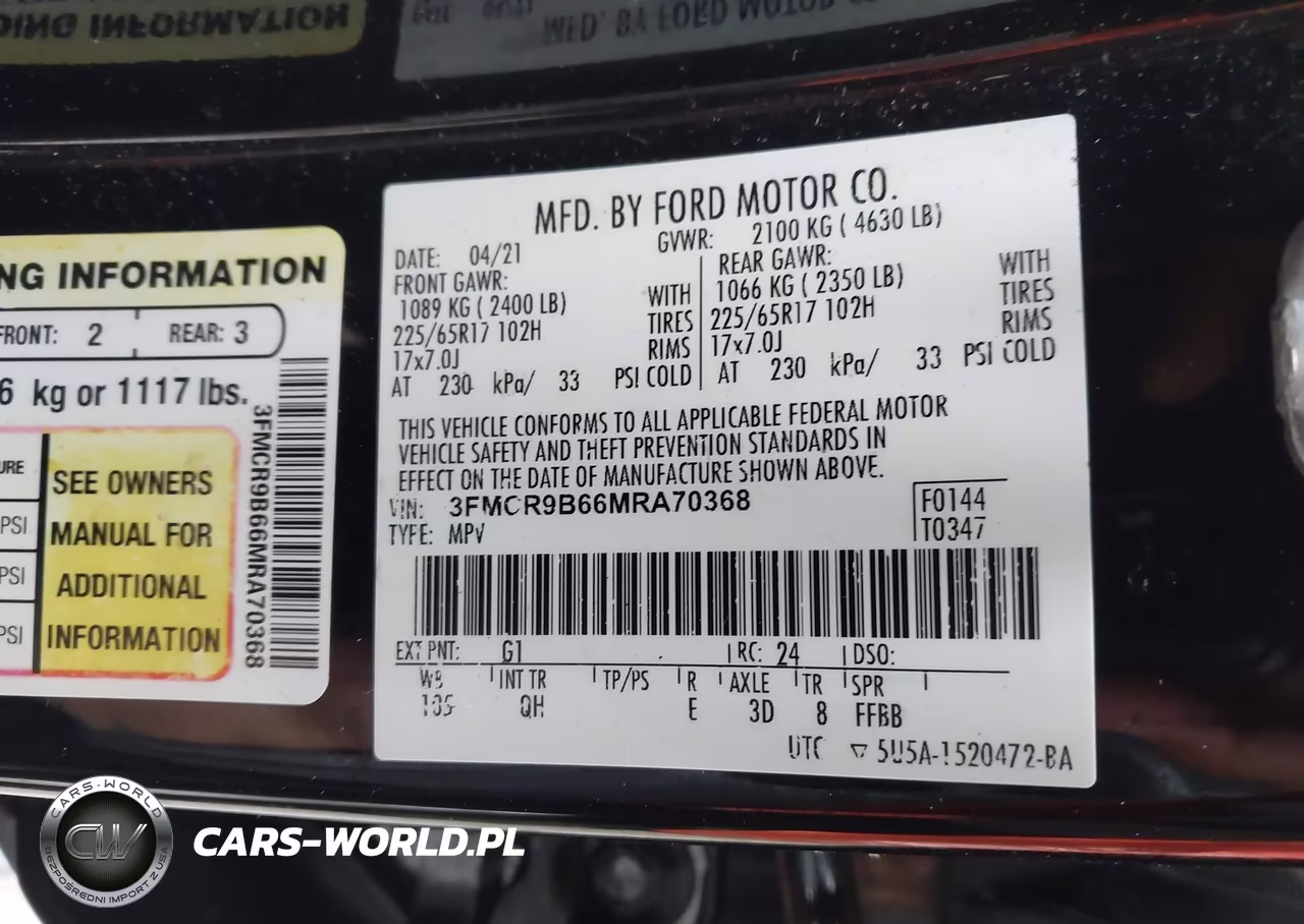 2021 Ford Bronco Sport Big Bend VIN:3FMCR9B66MRA70368 - 9