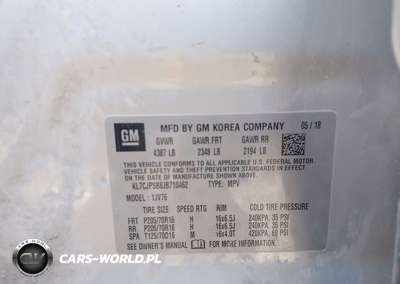 2018 Chevrolet Trax Lt VIN:KL7CJPSB8JB710462 - 9