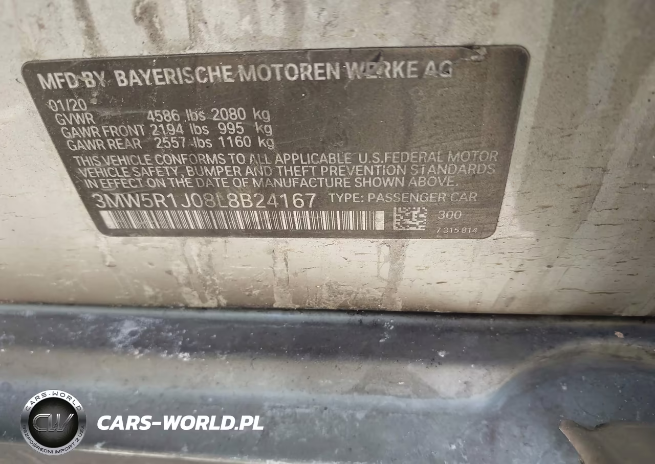 2020 BMW 330I VIN:3MW5R1J08L8B24167 - 9