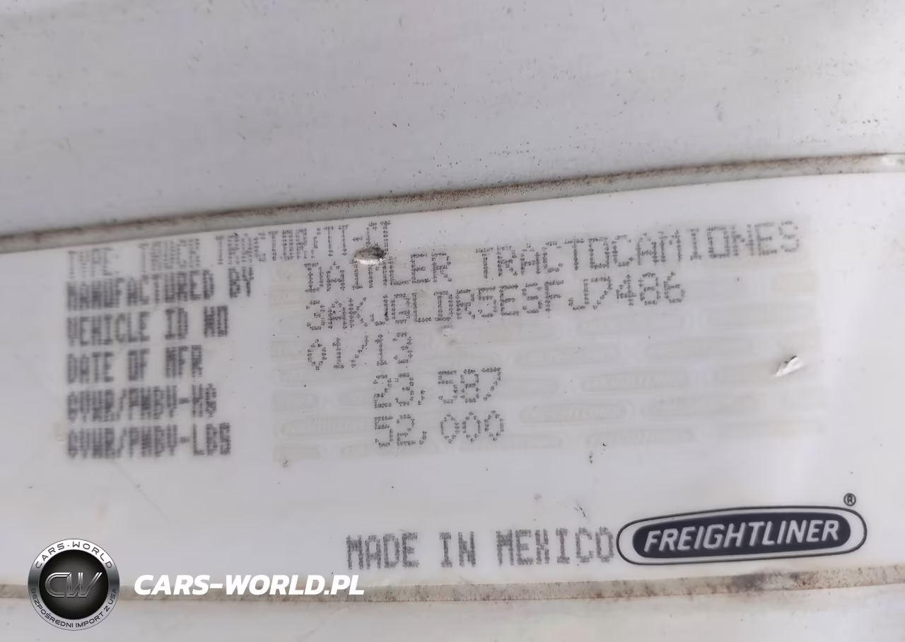 2014 Freightliner Cascadia 125 VIN:3AKJGLDR5ESFJ7486 - 8