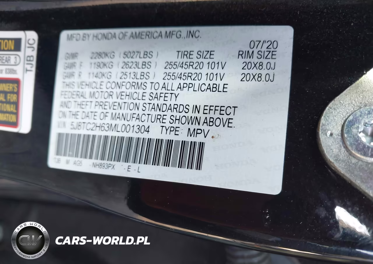 2021 Acura Rdx A-Spec Package VIN:5J8TC2H63ML001304 - 9
