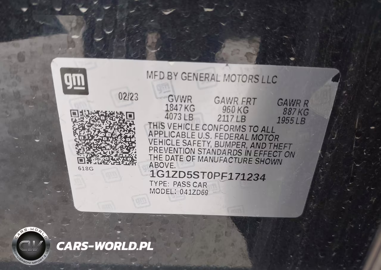 2023 Chevrolet Malibu Fwd 1Lt VIN:1G1ZD5ST0PF171234 - 9