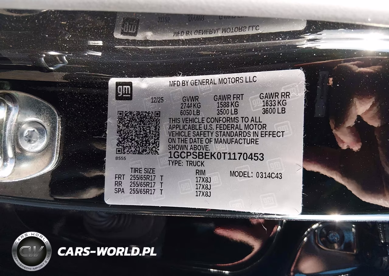 2026 Chevrolet Colorado Wt, Rwd VIN:1GCPSBEK0T1170453 - 9