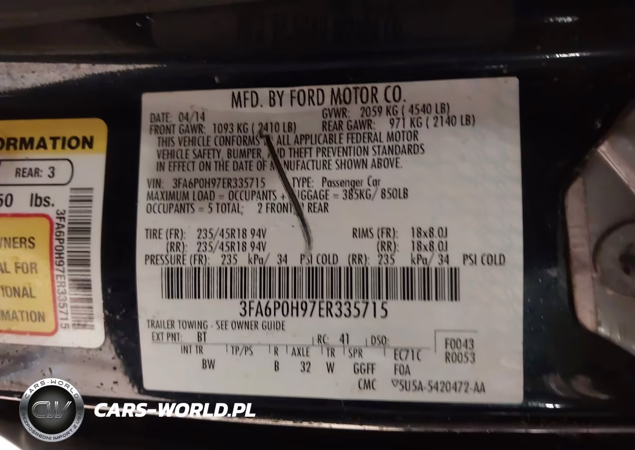 2014 Ford Fusion Se VIN:3FA6P0H97ER335715 - 9