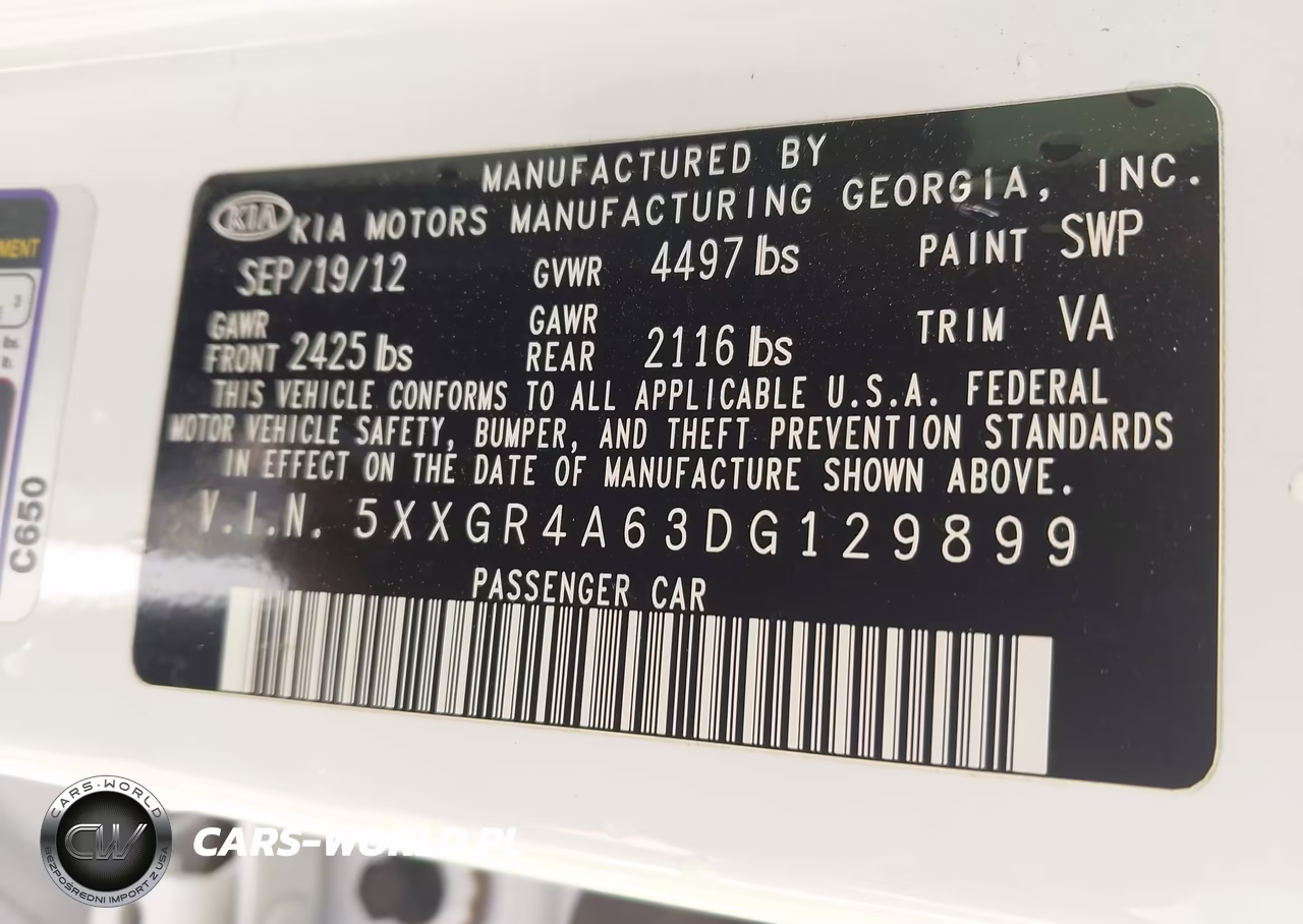 2013 Kia Optima Sx VIN:5XXGR4A63DG129899 - 9