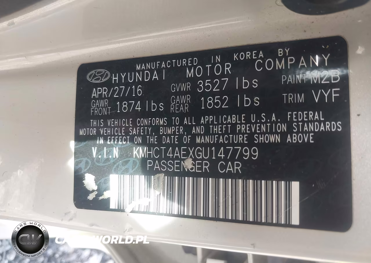 2016 Hyundai Accent Se VIN:KMHCT4AEXGU147799 - 9